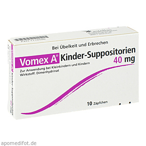 VOMEX A Kinder-Suppositorien 40 mg