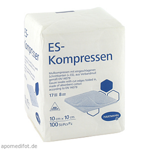 ES-KOMPRESSEN unsteril 10x10 cm 8fach