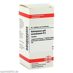 ANTIMONIUM SULFURATUM aurantiacum D 6 Tabletten