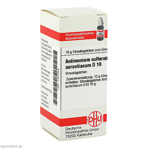 ANTIMONIUM SULFURATUM aurantiacum D 10 Globuli