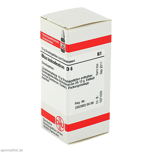 RHUS TOXICODENDRON D 6 Globuli