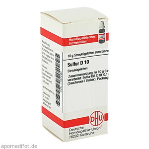 SULFUR D 10 Globuli