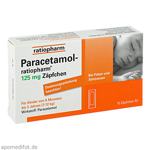 PARACETAMOL-ratiopharm 125 mg Zäpfchen