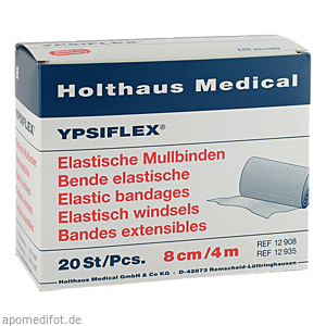 MULLBINDEN elastisch 8 cmx4 m