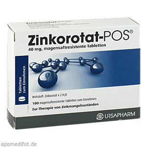 ZINKOROTAT POS magensaftresistente Tabletten