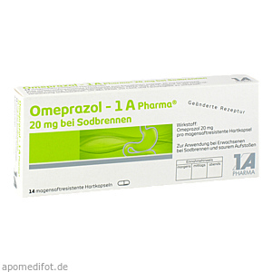 OMEPRAZOL-1A Pharma 20 mg bei Sodbrennen HKM