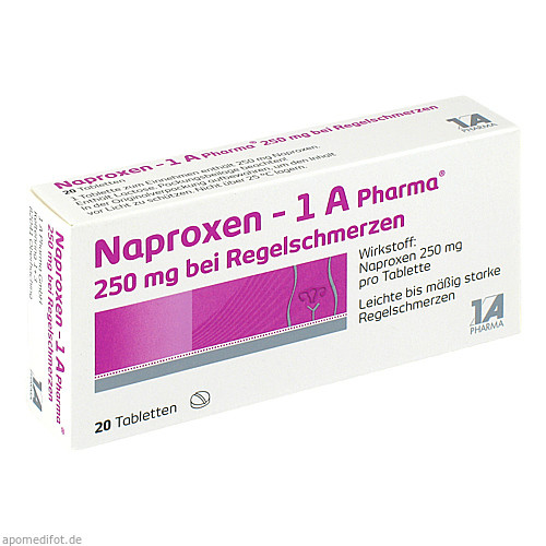 NAPROXEN-1A Pharma 250 mg b.Regelschmerzen Tabl.