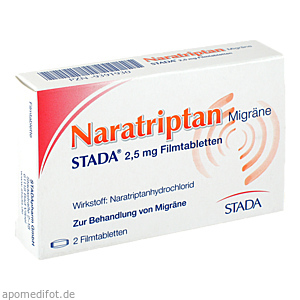 NARATRIPTAN Migräne STADA 2,5 mg Filmtabletten