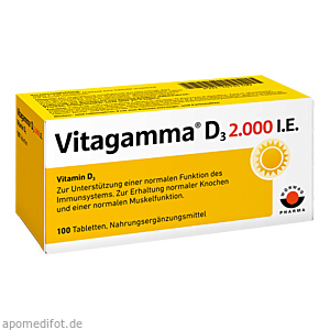 VITAGAMMA D3 2.000 I.E. Vitamin D3 NEM Tabletten