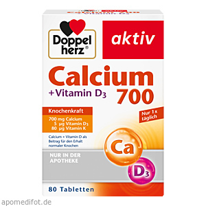 DOPPELHERZ Calcium 700+Vitamin D3 Tabletten