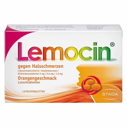 LEMOCIN gegen Halsschmerzen Orangengeschmack Lut.