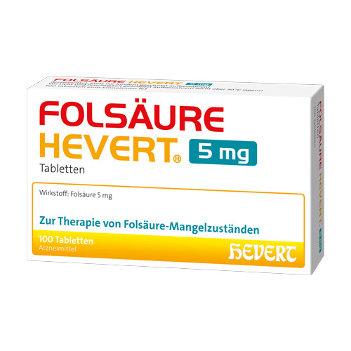 FOLSÄURE HEVERT 5 mg Tabletten