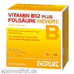 VITAMIN B12 PLUS Folsäure Hevert a 2 ml Ampullen
