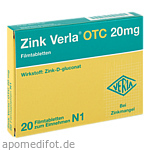 ZINK VERLA OTC 20 mg Filmtabletten