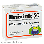 UNIZINK 50 magensaftresistente Tabletten