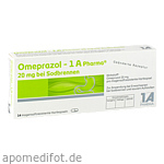 OMEPRAZOL-1A Pharma 20 mg bei Sodbrennen HKM