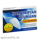NARATRIPTAN Heumann bei Migräne 2,5 mg Filmtabl.